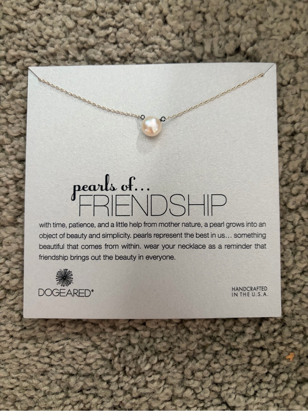 Dogeared Single White Pearl Necklace